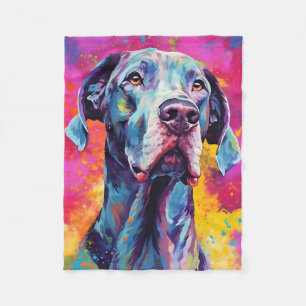 Farbenfrohe Großtane Fleecedecke