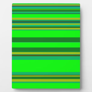 Farbenfrohe grüne Streifen, individuelles Designmu Fotoplatte