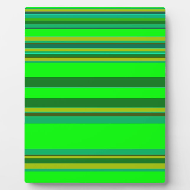Farbenfrohe grüne Streifen, individuelles Designmu Fotoplatte (Vorderseite)