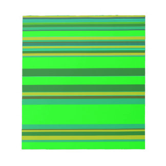 Farbenfrohe grüne Streifen, individuelles Designmu Notizblock