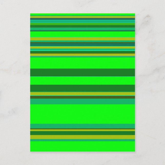 Farbenfrohe grüne Streifen, individuelles Designmu Postkarte (Vorderseite)