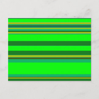 Farbenfrohe grüne Streifen, individuelles Designmu Postkarte