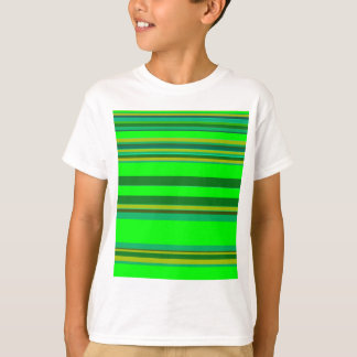 Farbenfrohe grüne Streifen, individuelles Designmu T-Shirt