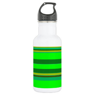 Farbenfrohe grüne Streifen, individuelles Designmu Trinkflasche