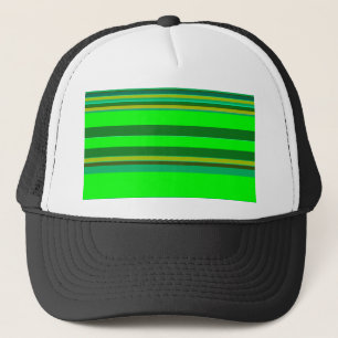 Farbenfrohe grüne Streifen, individuelles Designmu Truckerkappe