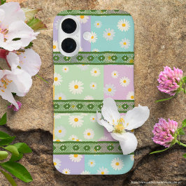 Farbenfrohe, gürtelfarbene Muster Green Blue Pink  iPhone 16 Hülle