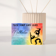 Farbenfrohe Gymnastik Mädchen Geburtstagsfeier Ein