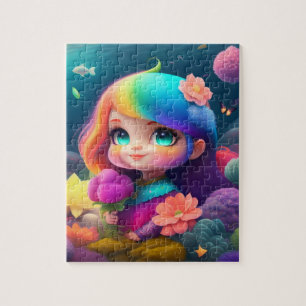 Farbenfrohe Haar Kleine Girl