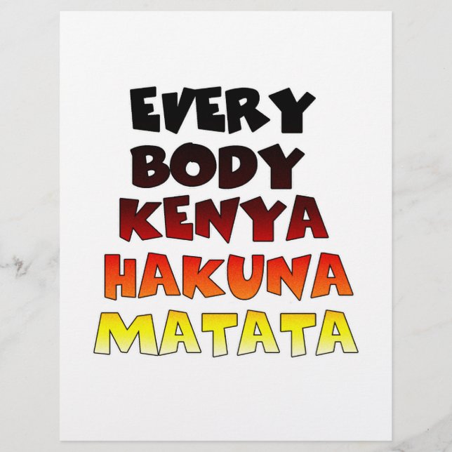Farbenfrohe Hakuna Matata: Eine Kenyan-Feier (Vorderseite)