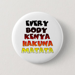 Farbenfrohe Hakuna Matata: Eine Kenyan-Feier Button