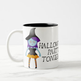 Farbenfrohe Halloween-Beängstigendes Muster Zwei-T Zweifarbige Tasse