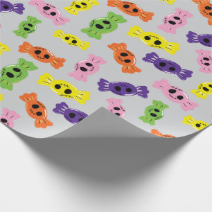Farbenfrohe Halloween Candies Nahtloses Wrapping P Geschenkpapier