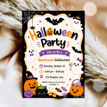 Farbenfrohe Halloween-Kostümparty mit Cocktails