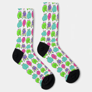 Farbenfrohe Hamster-Hintern-Muster Socken