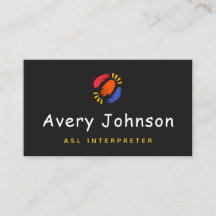 Farbenfrohe Hand ASL Instructor signieren Sprachle