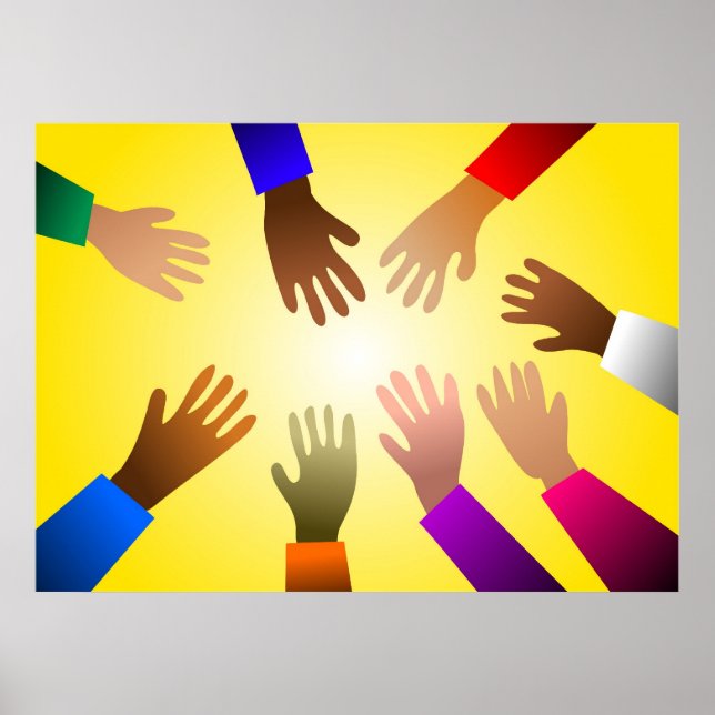 Farbenfrohe Hände Poster (Vorne)
