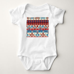 Farbenfrohe handGezeichnet Tribal-Muster Baby Strampler