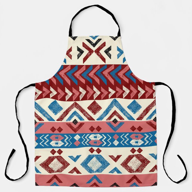 Farbenfrohe handGezeichnet Tribal-Muster Schürze (Vorderseite)
