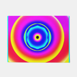 Farbenfrohe handgezeichnete Muster Art Style Fußmatte