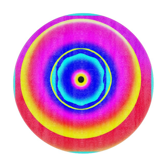Farbenfrohe handgezeichnete Muster Art Style Schneidebrett (Vorderseite)