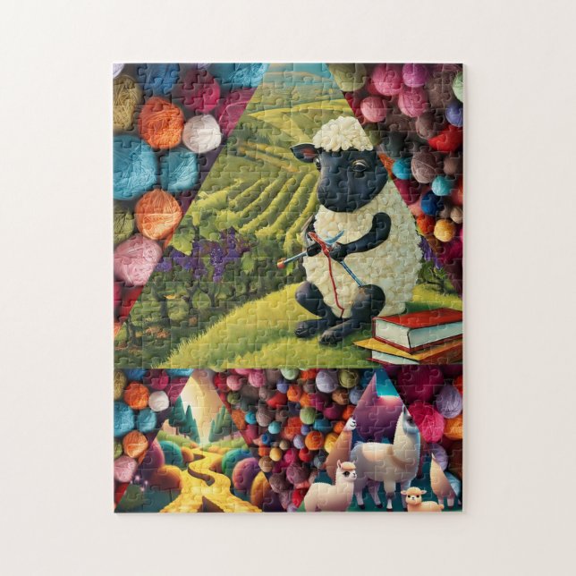 Farbenfrohe Handschuhe aus Schafwolle (Vertikal)