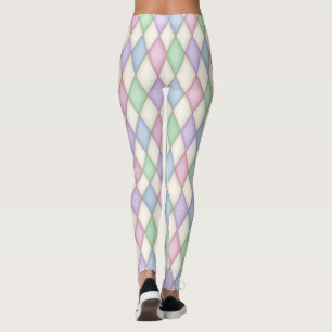Farbenfrohe Harlequin Diamond Karo Pattern Leggings