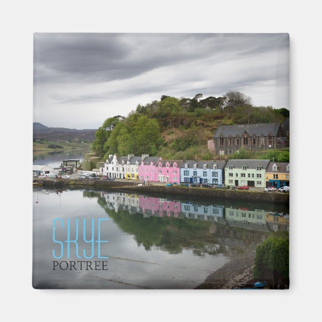 Farbenfrohe Häuser in Portree, Skye Magnet (Vorne)