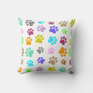 Farbenfrohe Haustiere - Muster für Katzen- oder Hu Kissen