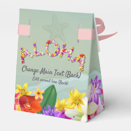 farbenfrohe Hawaiian Beach Hochzeit als Thema Geschenkschachtel