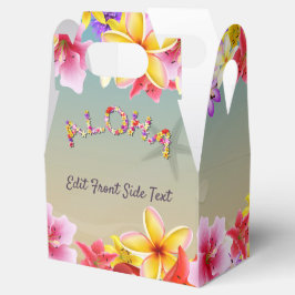 farbenfrohe hawaiianische Blume Hochzeit als Thema Geschenkschachtel