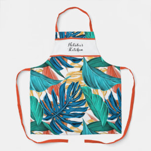 Farbenfrohe hawaiianische tropische Bananenstaube Schürze