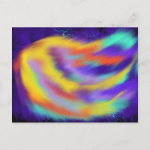 Farbenfrohe Heiliger-Geist-Feuer-Christliche-Moder Postkarte