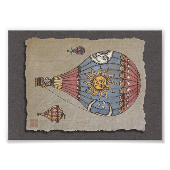 Farbenfrohe Heißluftballon Fotodruck (Vorne)