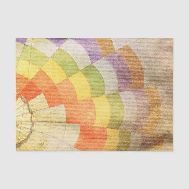 Farbenfrohe Heißluftballon Seidenpapier (Vorderseite)