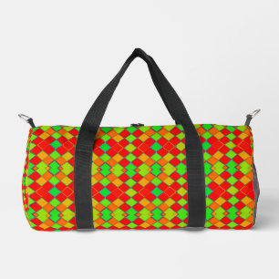 Farbenfrohe, helle Diamantformen auf Duffle Bag