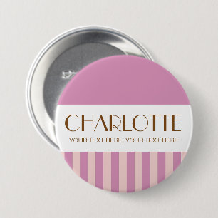 Farbenfrohe, helle Farbe Trendy Moderne Streifen Button