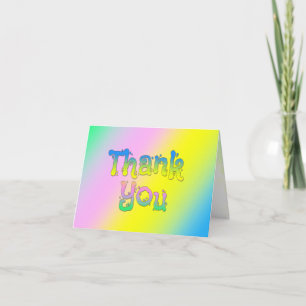 Farbenfrohe helle Pastelle Danke an die Karten