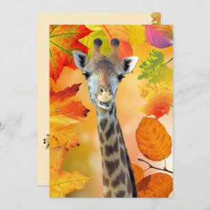 Farbenfrohe Herbst/Herbst-Giraffe