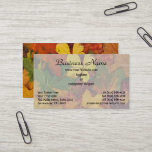 Farbenfrohe Herbstblätter, abstraktes Design Visitenkarte