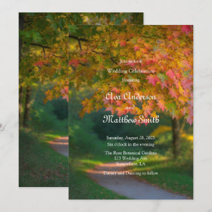 Farbenfrohe Herbstfeier Einladung