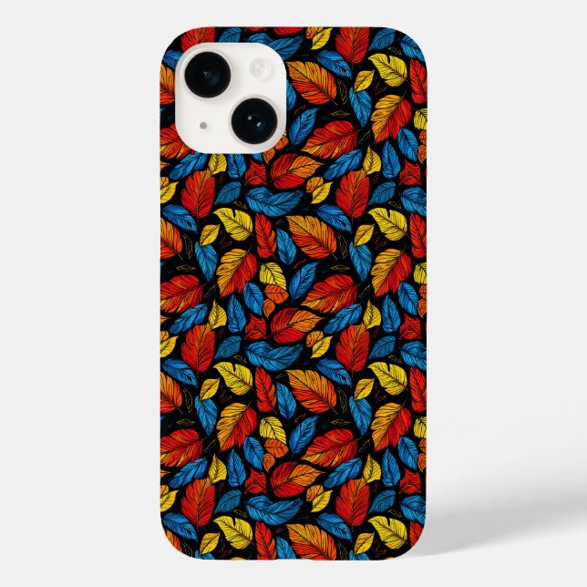 Farbenfrohe Herbstgänge im dynamischen Muster Case-Mate iPhone 14 Hülle (Rückseite)