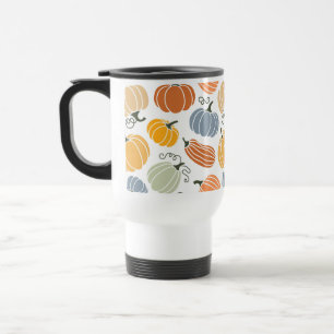 Farbenfrohe Herbstkuppeln Muster Reisebecher