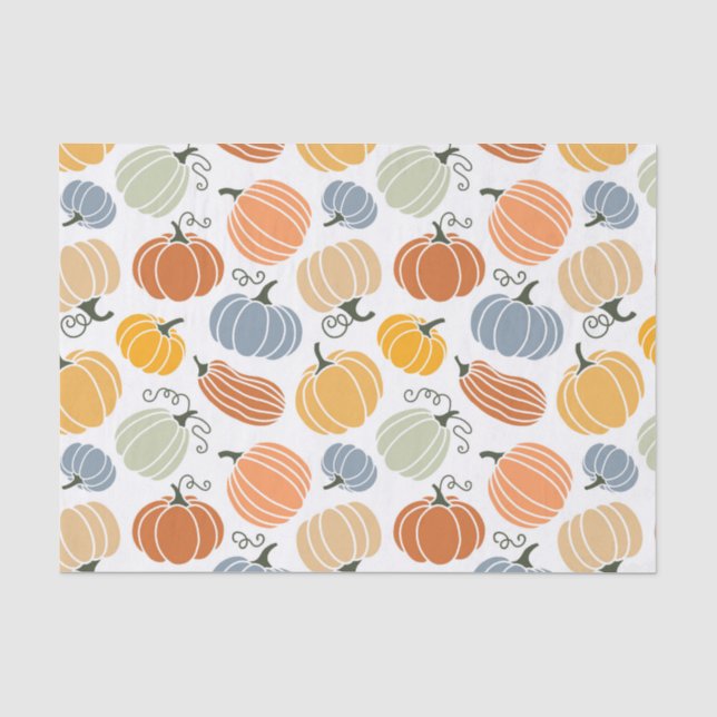 Farbenfrohe Herbstkuppeln Muster Seidenpapier (Vorderseite)