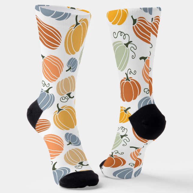 Farbenfrohe Herbstkuppeln Muster Socken (Gewinkelt)