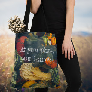 Farbenfrohe Herbstkurz und Kürbis Tasche