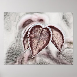 Farbenfrohe Herbstlaube mit zeichnend Herbstfarben Poster