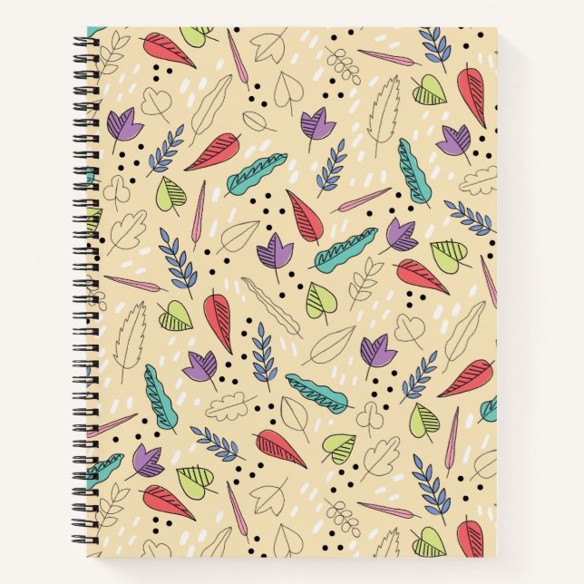 Farbenfrohe Herbstleaf Medley Notizbuch (Vorderseite)