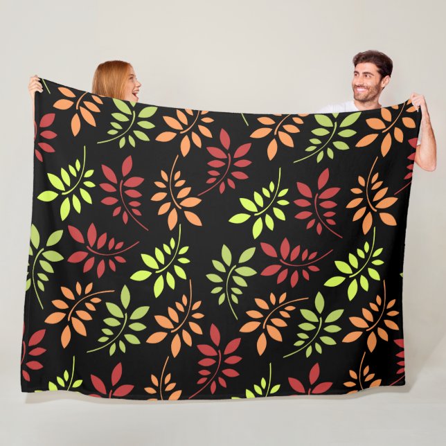 Farbenfrohe Herbstleaves in warmen Tönen Fleece Bl (Beispiel)