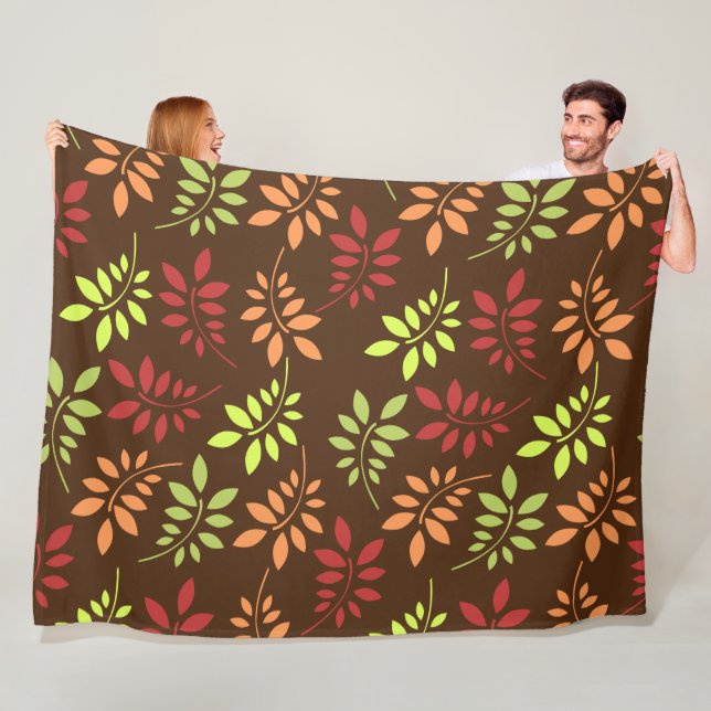 Farbenfrohe Herbstleaves in warmen Tönen Fleece Bl (Beispiel)