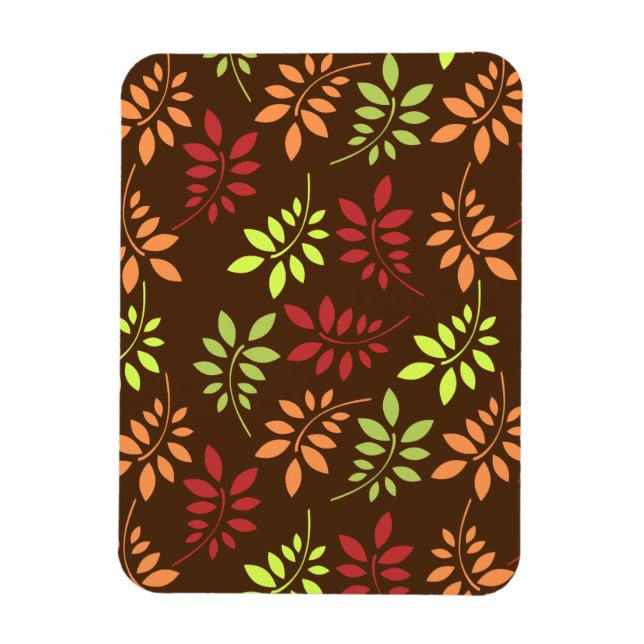 Farbenfrohe Herbstleaves in warmen Tones Magnet (Vertikal)